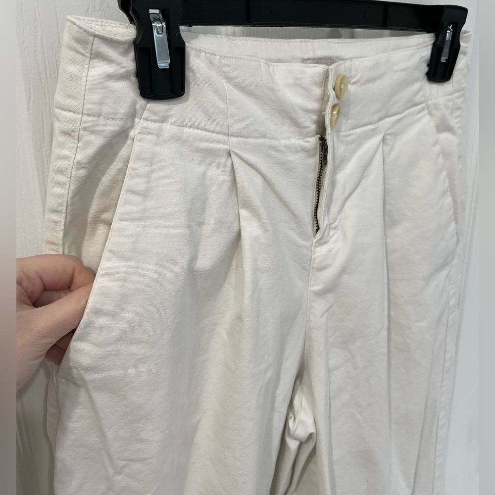 A New Day 98% Cotton Blend Stretch White Straight Leg Pants Women’s Size 2 - Picture 2 of 7